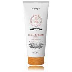 Barojoša matu maska krāsotiem matiem ​​Kemon Actyva Colore Brilliante, 200 ml цена и информация | Распылите крем-спрей на волосы на расстоянии 20-25 см, расчешите их расческой. | 220.lv