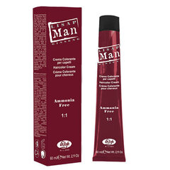 Matu krāsa vīriešiem Lisap Man Hair Color, Chestnut N.4, 60 ml cena un informācija | Matu krāsas | 220.lv