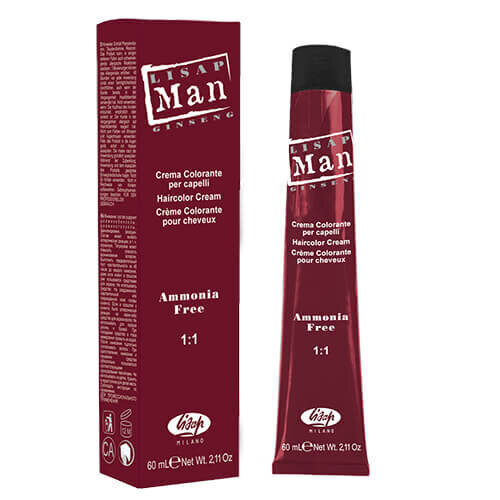 Matu krāsa vīriešiem Lisap Man Hair Color, Chestnut N.4, 60 ml цена и информация | Matu krāsas | 220.lv