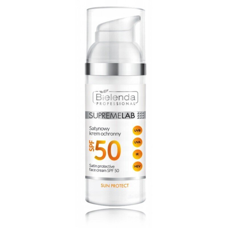 Aizsargājošs sejas krēms Bielenda Professional Supremelab Satin SPF 50, 50 ml cena un informācija | Sauļošanās krēmi | 220.lv