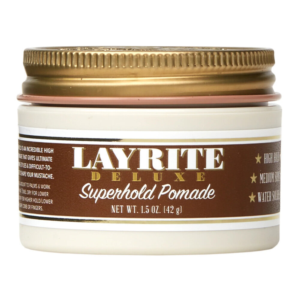 Matu pomāde Layrite Superhold Pomade, 42 g цена и информация | Matu veidošanas līdzekļi | 220.lv