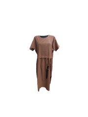 Женское платье BABUGUL 1083, коричневое цена и информация | BABUGUL Одежда, обувь и аксессуары | 220.lv