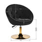 Skaistumkopšanas salona krēsls 4Rico QS-BL12B, melns cena un informācija | Mēbeles skaistumkopšanas saloniem | 220.lv