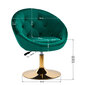 Skaistumkopšanas salona krēsls 4Rico QS-BL12B, zaļš цена и информация | Mēbeles skaistumkopšanas saloniem | 220.lv