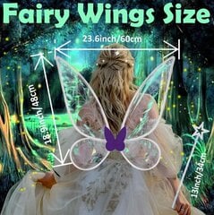 Belly Fairy spārni ar tauriņu цена и информация | Карнавальные костюмы, парики и маски | 220.lv