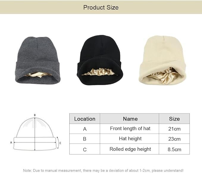 Toeecy sieviešu trikotāžas cepure ar satīna oderi cena un informācija | Sieviešu cepures | 220.lv