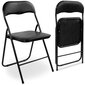 Saliekamie krēsli - Basico, 4 gab, melni цена и информация | Dārza krēsli | 220.lv