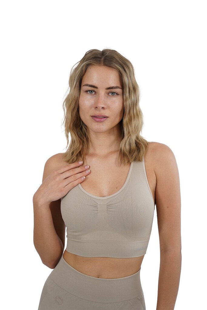 Sporta krūšturis sievietēm Stark Soul® seamless microfiber sport bustier 5119, smilškrāsas cena un informācija | Sporta apģērbs sievietēm | 220.lv