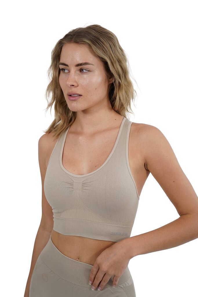 Sporta krūšturis sievietēm Stark Soul® seamless microfiber sport bustier 5119, smilškrāsas cena un informācija | Sporta apģērbs sievietēm | 220.lv