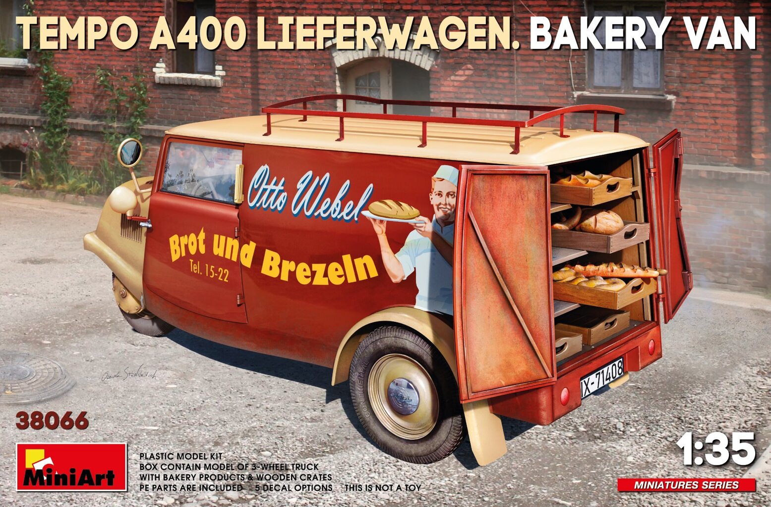 Līmējošais modelis MiniArt 38066 Tempo A400 Lieferwagen Bakery Van 1/35 cena un informācija | Līmējamie modeļi | 220.lv