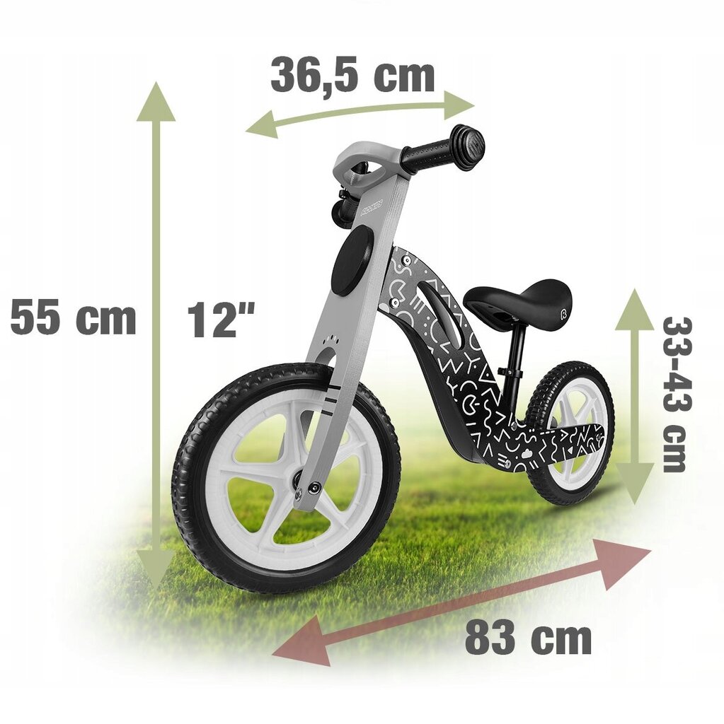 Līdzsvara velosipēds Ricokids RC-615 cena un informācija | Balansa velosipēdi | 220.lv