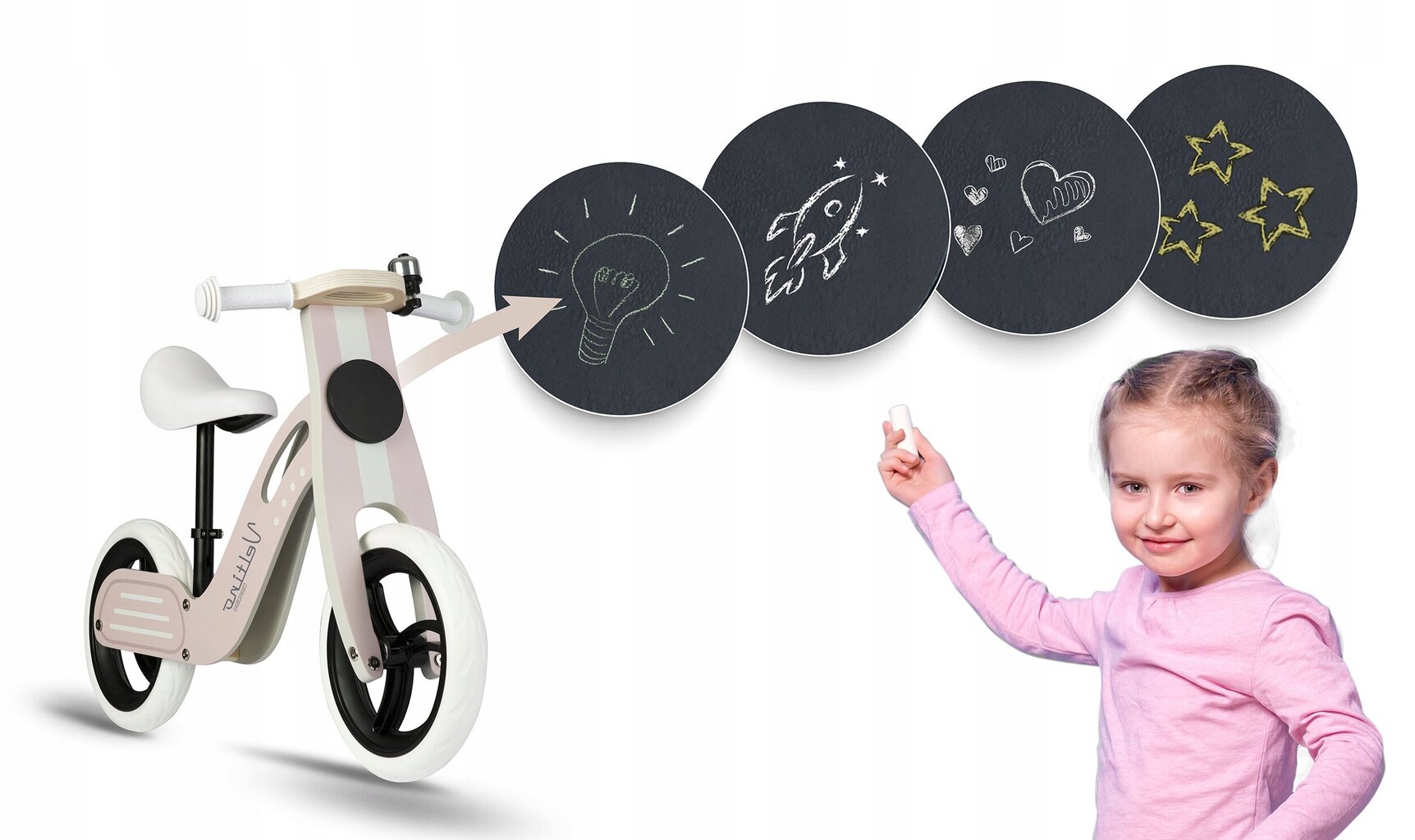 Līdzsvara velosipēds Ricokids RC-619 цена и информация | Balansa velosipēdi | 220.lv