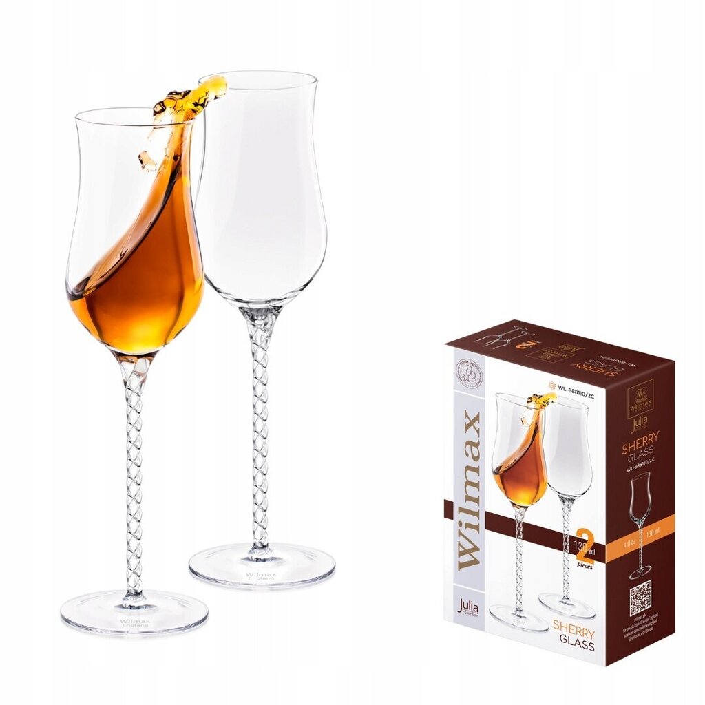 Wilmax glāze, 130 ml - 2 gab. cena un informācija | Glāzes, krūzes, karafes | 220.lv