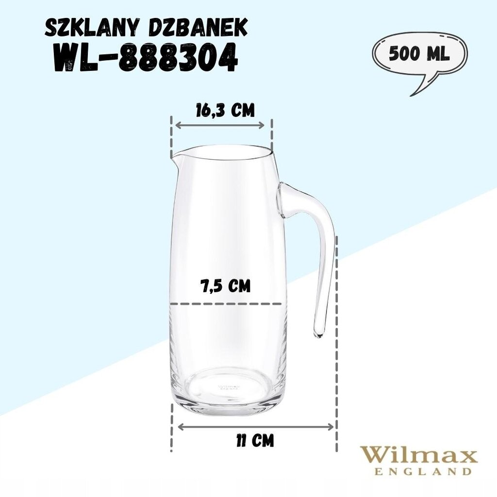 Wilmax krūze, 500ml cena un informācija | Glāzes, krūzes, karafes | 220.lv