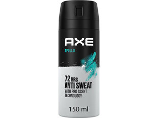 Dezodorants Axe Apollo 72hrs Anti Sweat vīriešiem, 150 ml cena un informācija | Dezodoranti | 220.lv