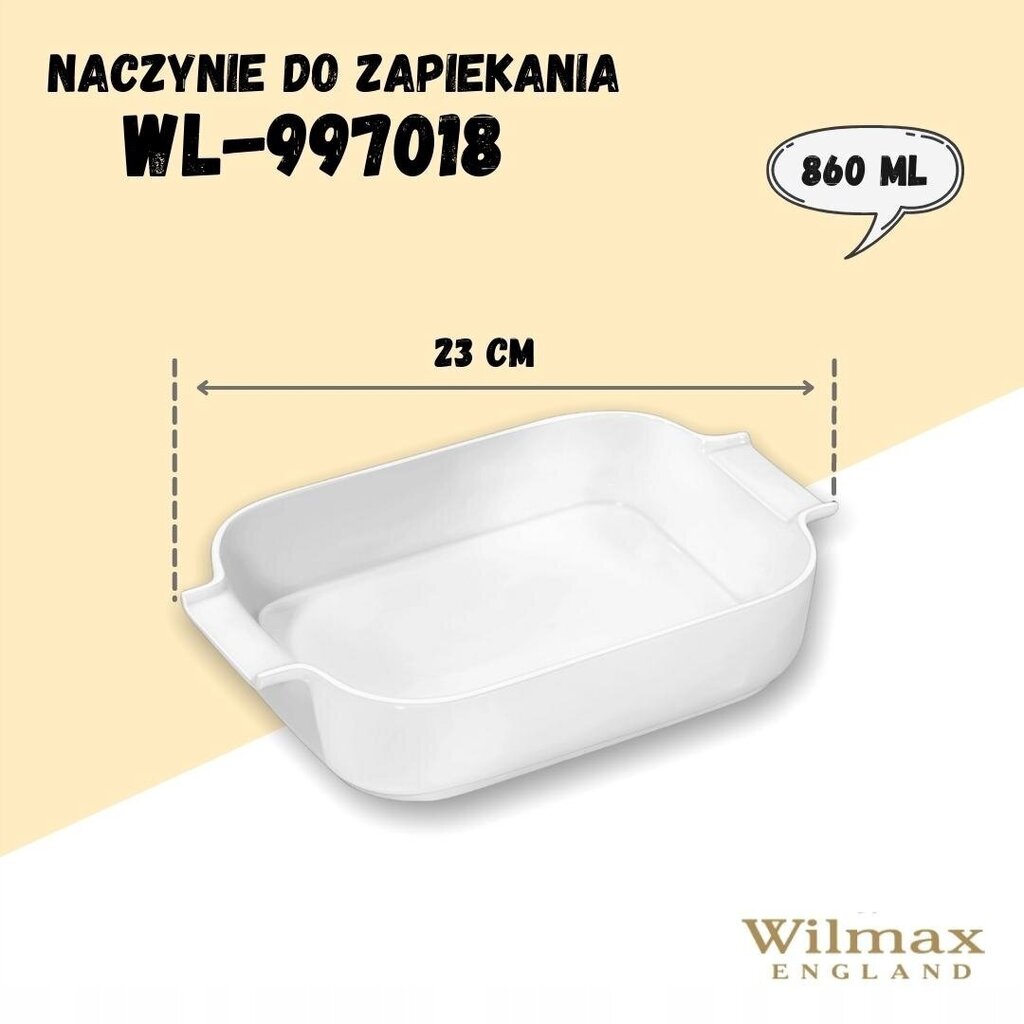 Wilmax cepeštrauks, 23x14,5x5 cm cena un informācija | Cepamais papīrs, trauki, formas | 220.lv