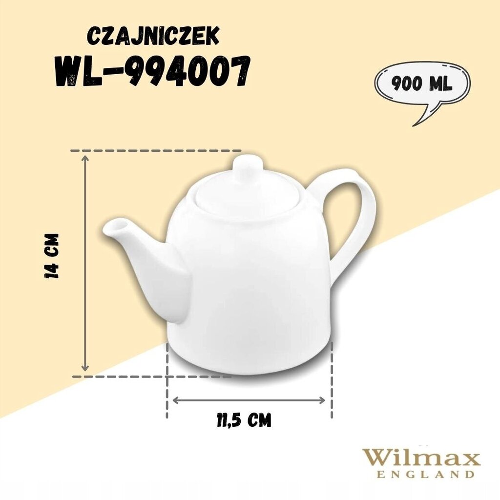 Wilmax tējkanna, 900 ml cena un informācija | Glāzes, krūzes, karafes | 220.lv