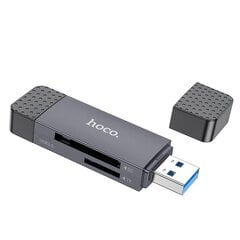 Картридер Hoco HB45 USB-C/USB-A 2-в-1 USB3.0, серый цена и информация | Адаптеры и USB разветвители | 220.lv