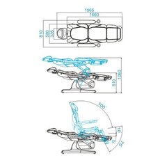 Kosmetoloģiskais elektriskā pedikīra krēsls Azzurro 870 3 цена и информация | Мебель для салонов красоты | 220.lv