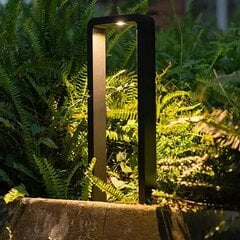 Apgaismes stabs Square Heckermann, 30 cm, melns cena un informācija | Āra apgaismojums | 220.lv