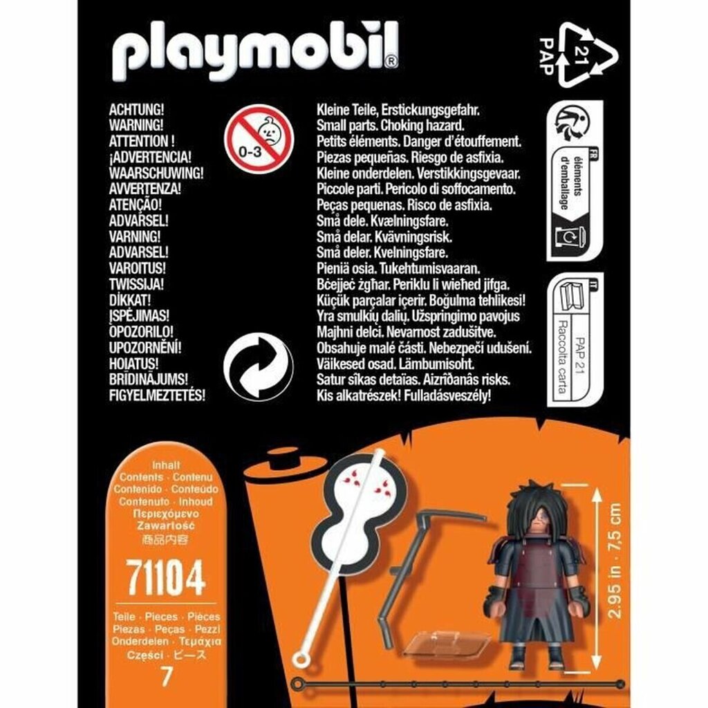 71104 Playmobil Naruto Shippuden Madara 7gab cena un informācija | Konstruktori | 220.lv