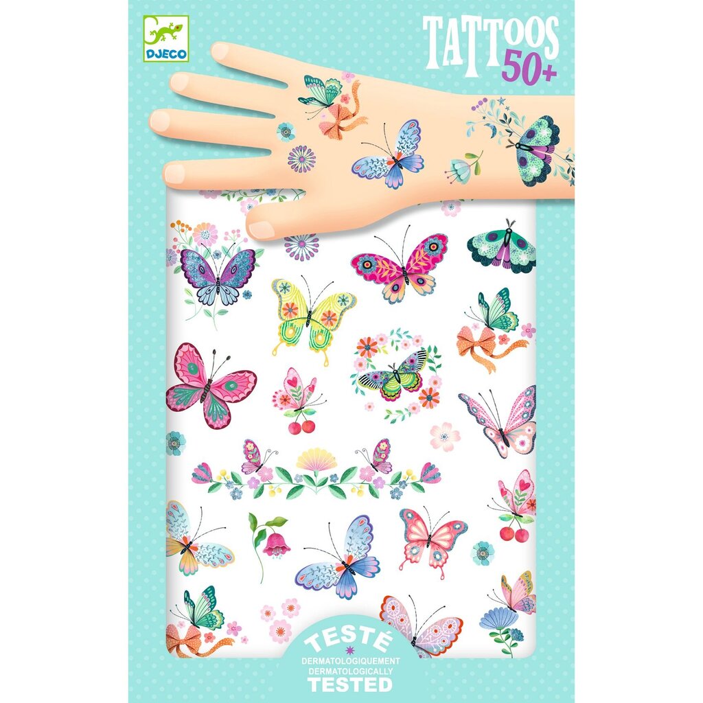 Tetovējumi Djeco DJ09249, 50 gab. cena un informācija | Rotaļlietas meitenēm | 220.lv