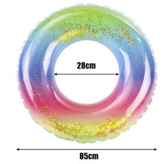 Peldriņķis Nalcy Rainbow, 85 cm cena un informācija | Piepūšamās rotaļlietas un pludmales preces | 220.lv