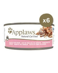 Applaws для взрослых кошек с тунцом и креветками, 6х156 гр цена и информация | Консервы для котов | 220.lv
