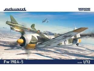 Сборная пластиковая модель. Eduard - Focke-Wulf Fw 190A-5 Weekend edition, 1/72, 7470 цена и информация | Kонструкторы | 220.lv