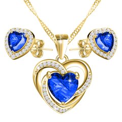 Kaklarota un auskari sievietēm Larezo Crystal Hearts SSS SIN40 277 + KSZ598 цена и информация | Наборы украшений | 220.lv