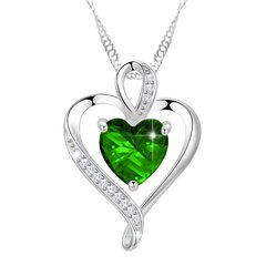 Ожерелье из зеленых сердец с кристаллами SIN40 569 цена и информация | Украшения на шею | 220.lv