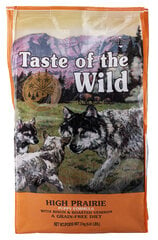 Taste of the Wild High Prairie Puppy ar ceptu brieža gaļu un vērša gaļu cena un informācija | Sausā barība suņiem | 220.lv