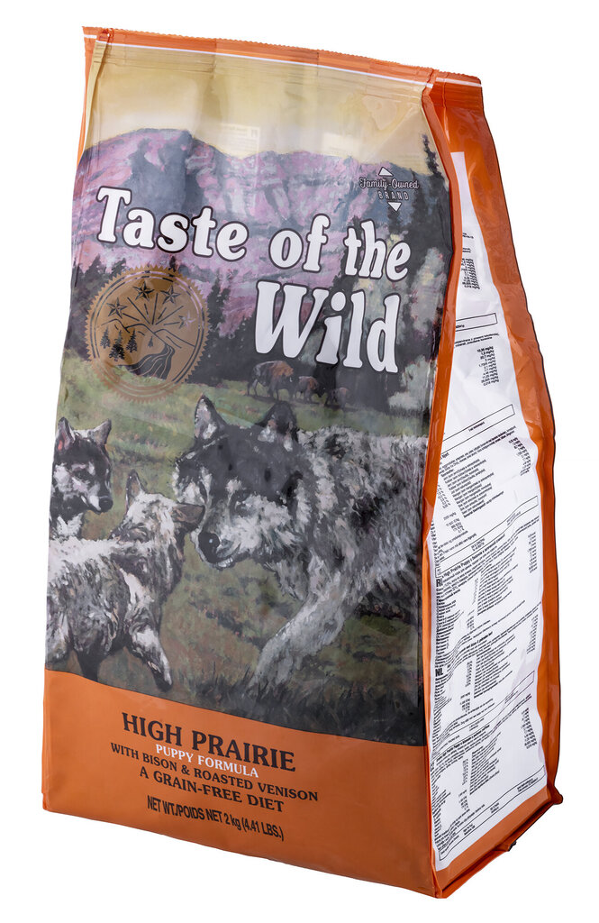 Taste of the Wild High Prairie Puppy ar ceptu brieža gaļu un vērša gaļu цена и информация | Sausā barība suņiem | 220.lv