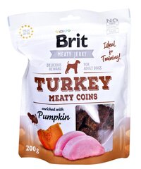 Brit Turkey Meaty Coins с индейкой, 200 г цена и информация |  Сухой корм для собак | 220.lv