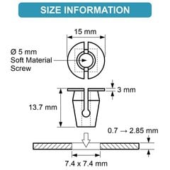 Stiprinājuma klipši riteņu korpusa ieliktnim, N90833801, 20 gab. cena un informācija | Auto piederumi | 220.lv