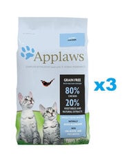 Applaws kaķēniem, ar vistu, 3x2 kg цена и информация | Сухой корм для кошек | 220.lv