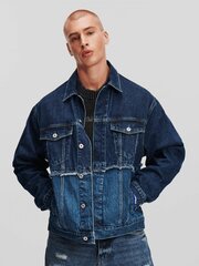 Джинсовая куртка KARL LAGERFELD JEANS Patchwork Denim Marble Mid Blue 240D1402 563760243 цена и информация | Мужские куртки | 220.lv