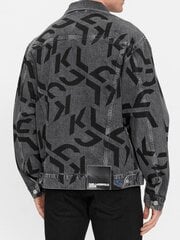 Джинсовая куртка KARL LAGERFELD JEANS Washed Grey Monogram Aop 240D1405 563760247 цена и информация | Мужские куртки | 220.lv