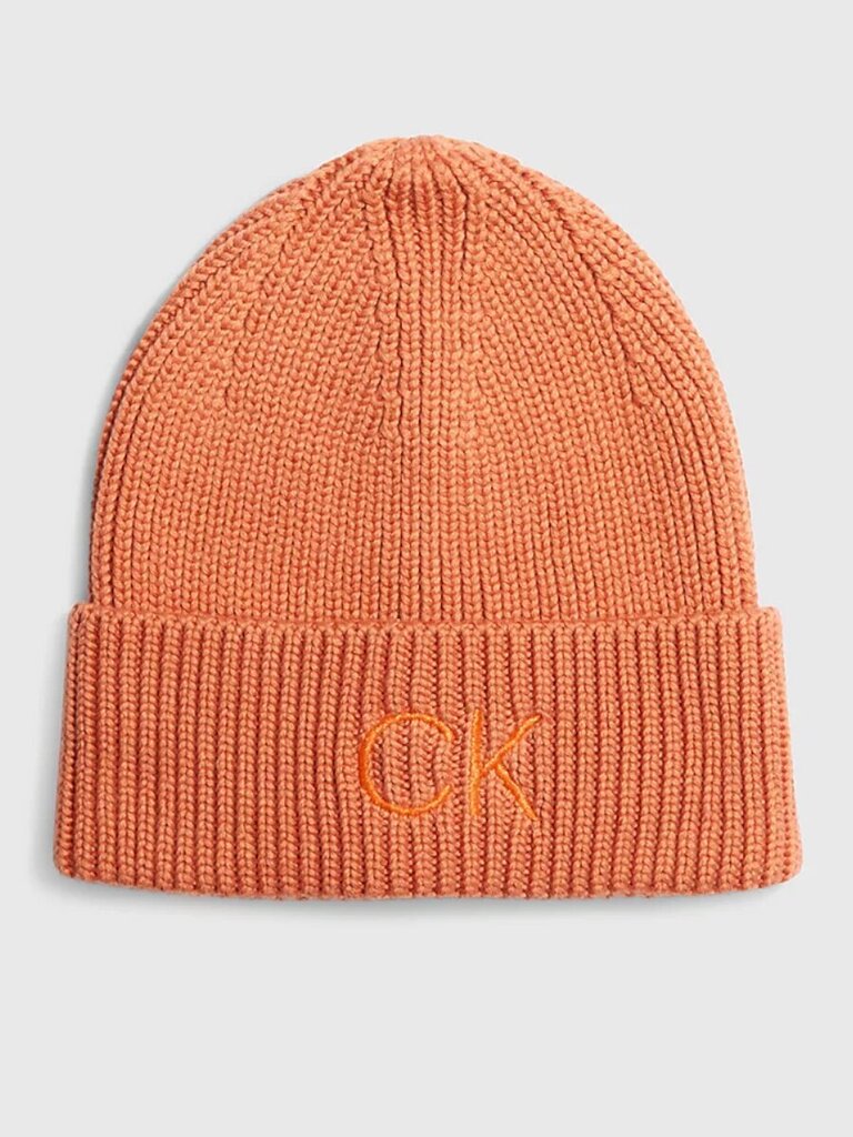 Cepure Calvin Klein Re-Lock Beanie W/emb Autumn Leaf 545010425 cena un informācija | Sieviešu cepures | 220.lv