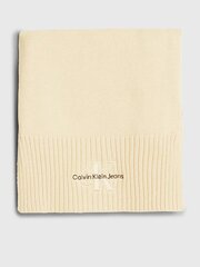 Šalle Calvin Klein Monologo Embro Knit Scarf Ivory 545010451 цена и информация | Женские шарфы, платки | 220.lv