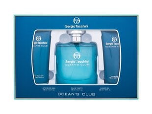 Komplekts Sergio Tacchini Ocean's Clubvīriešiem: tualetes ūdenis EDT 100 ml + dušas želeja 100 ml + balzams pēc skūšanās 100 ml цена и информация | Мужские духи | 220.lv