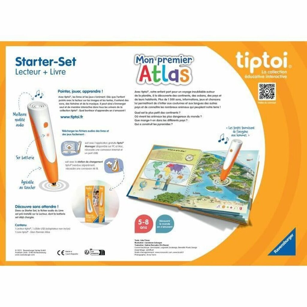 Izglītojošas spēles tiptoi® sākuma atlants Ravensburger, 4005556001774, FR cena un informācija | Attīstošās rotaļlietas | 220.lv