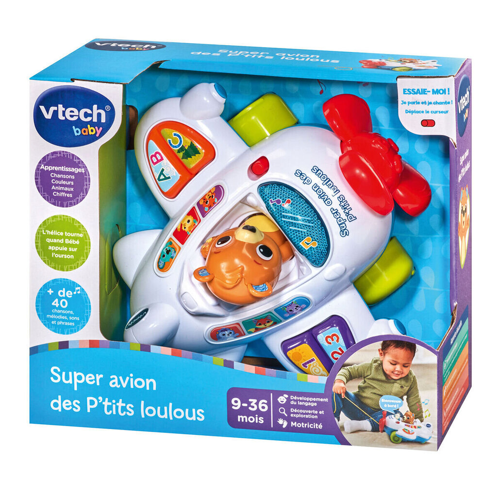 Interaktīva rotaļlieta Vtech Baby Airplane, FR cena un informācija | Rotaļlietas zīdaiņiem | 220.lv