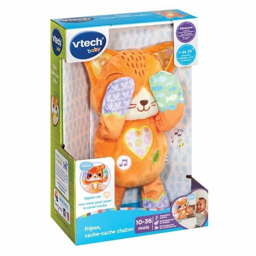 Izglītojoša rotaļlieta kaķis Vtech Baby Fripon cache-cahe chaton (FR) цена и информация | Mīkstās (plīša) rotaļlietas | 220.lv