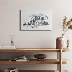 Glezna Kotedžas zīmējums kalnos cena un informācija | Gleznas | 220.lv