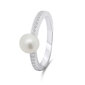 Brilio Silver Elegants sudraba gredzens ar īstu pērli RI055W цена и информация | Gredzeni | 220.lv