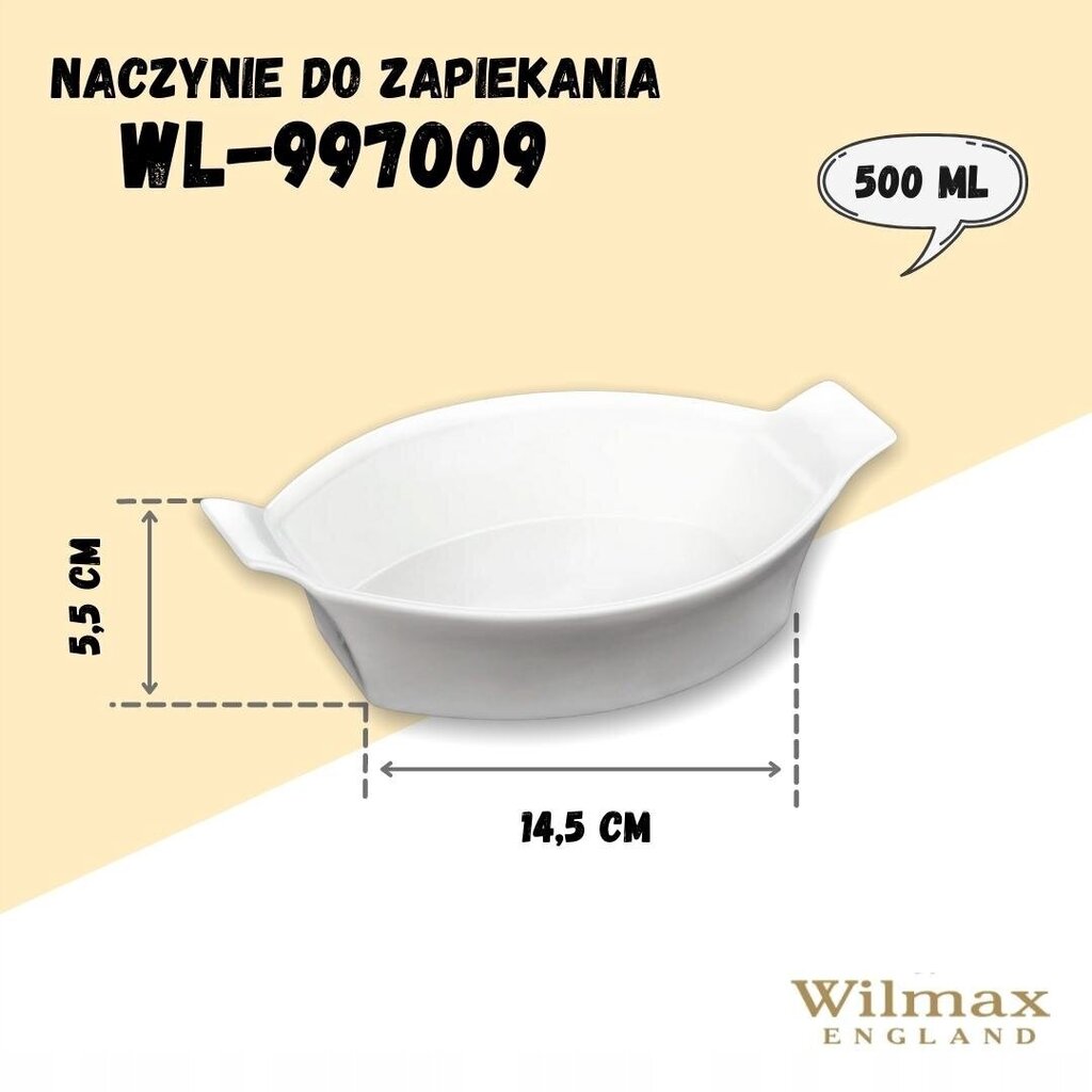 Wilmax cepamtrauks, 22 cm cena un informācija | Cepamais papīrs, trauki, formas | 220.lv