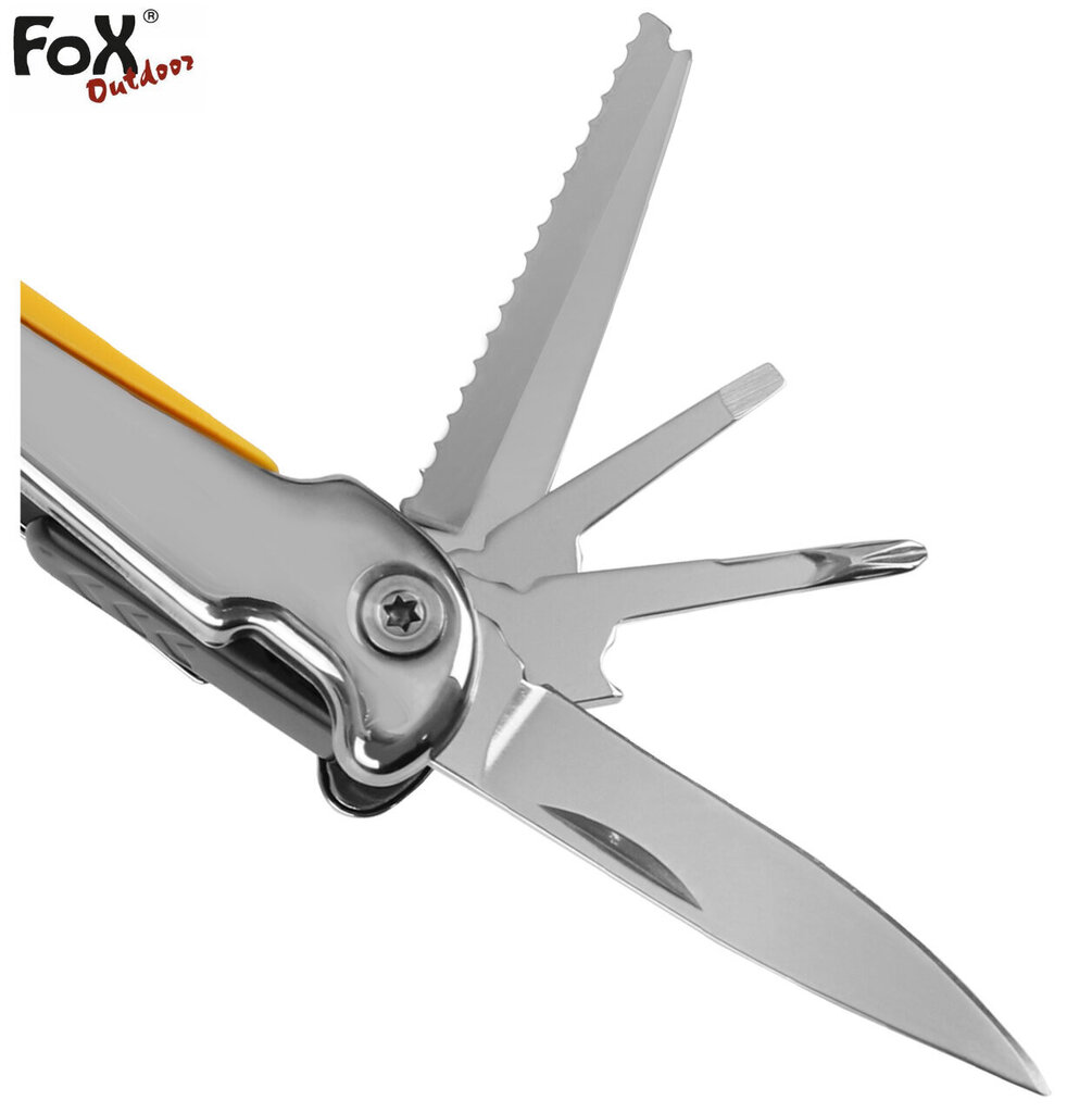 Daudzfunkcionāls instruments Multitool Fox Outdoor, pelēks cena un informācija | Tūrisma naži, daudzfunkcionālie instrumenti | 220.lv