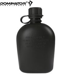 Tūristu ūdens pudele Dominator Urban Combat, melna, 1000 ml cena un informācija | Ūdens pudeles | 220.lv