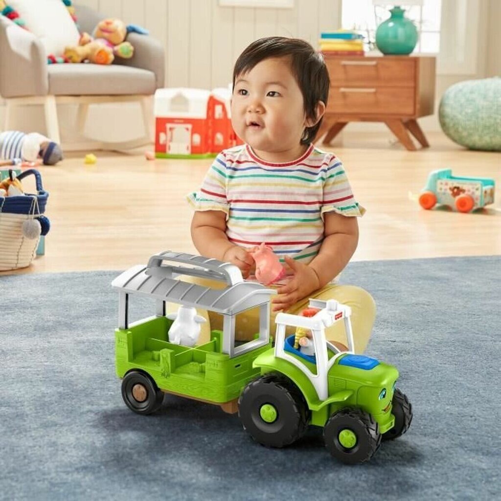 Traktors ar piederumiem Fisher Price Farmer цена и информация | Rotaļlietas zīdaiņiem | 220.lv